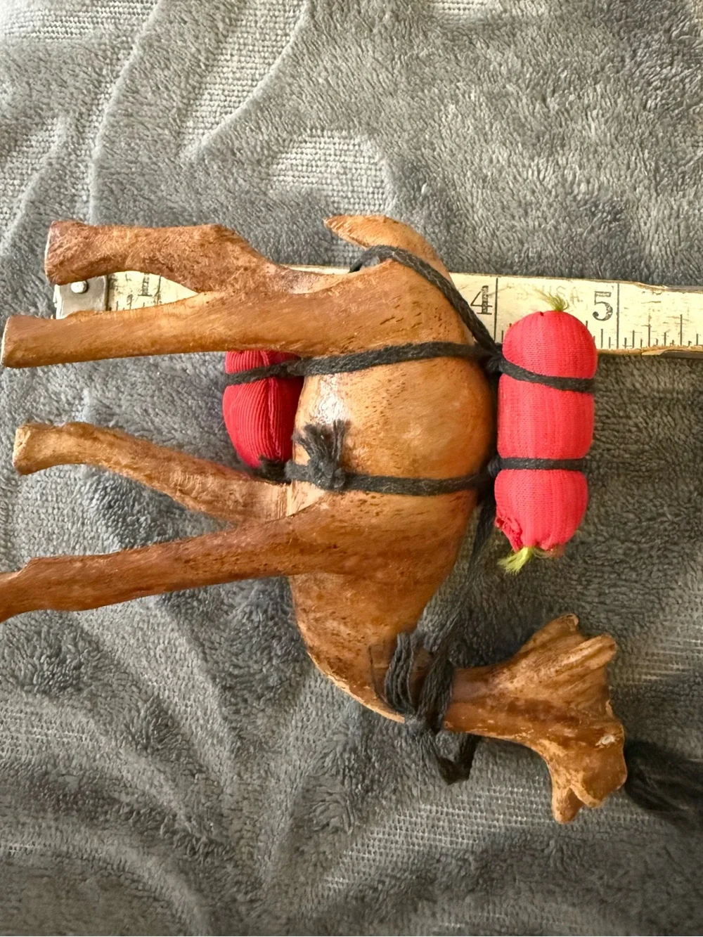 Vintage Olive Wood Handcrafted Wooden Camels set of 3